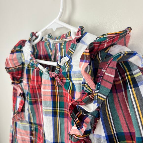 Crewcuts Ruffle Tartan Plaid Blouse 8 - Picture 4 of 7